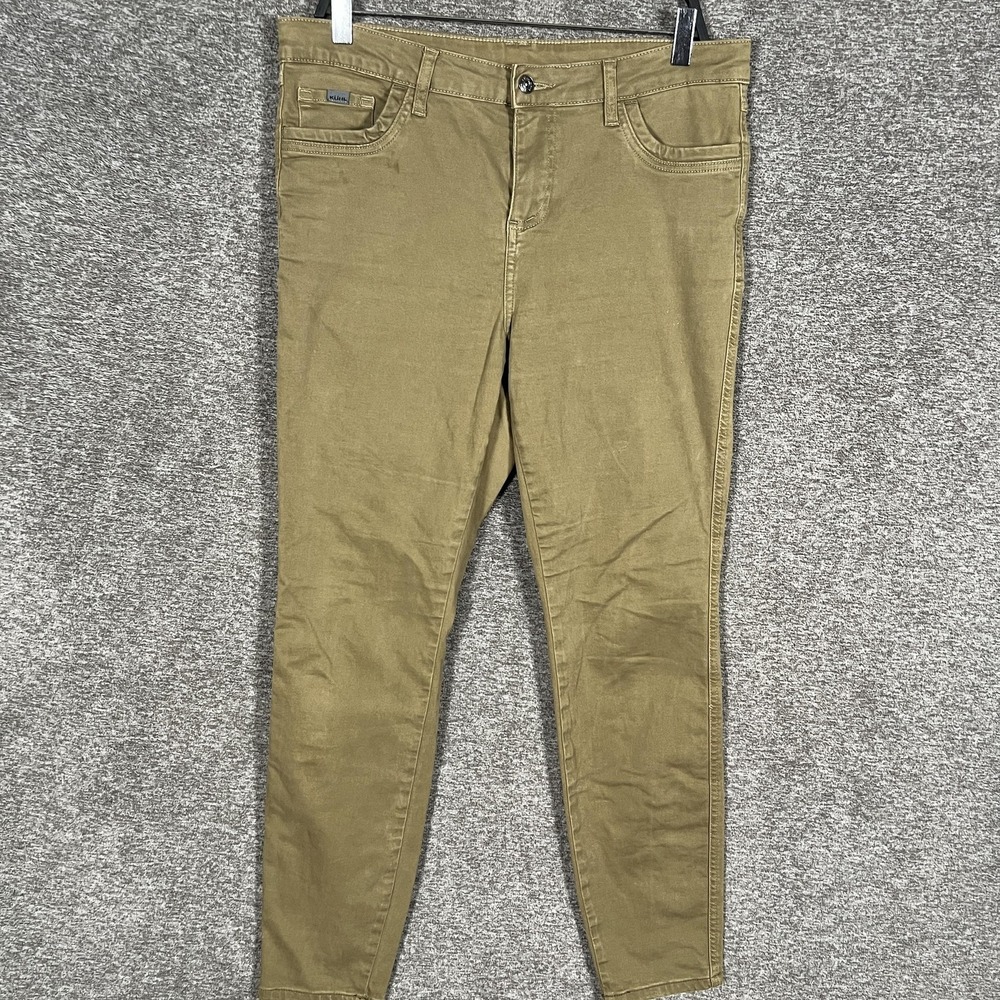 Kuhl Kontour Skinny Jeans Womens 14 Green Mid Rise Slim Stretch Denim 6373